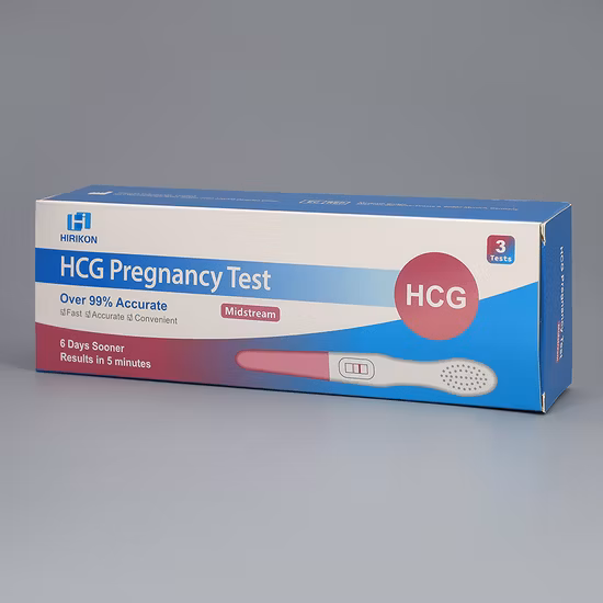 Precio de fábrica al por mayor HCG prueba de embarazo tira de casete Midstream Pen/Home HCG Test Kit