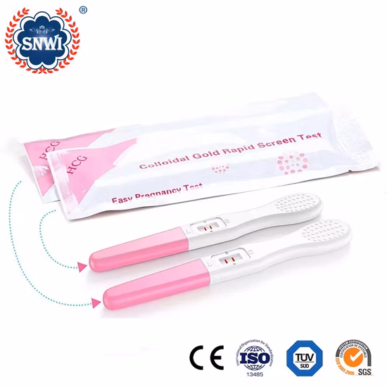 Prueba intermedia del casete de tiras de embarazo HCG en orina a buen precio con CE y FDA